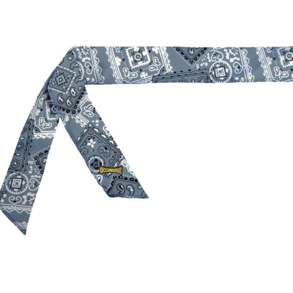 OccuNomix MiraCool Cooling Bandana Blue Paisley Heat Stress Relief Neck Wrap 2pk - Picture 1 of 5